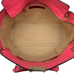 ヴァレンティノ ロックスタッズ ハンドバッグ ショルダーバッグ 2WAY ピンク レザー レディース VALENTINO 【中古】
