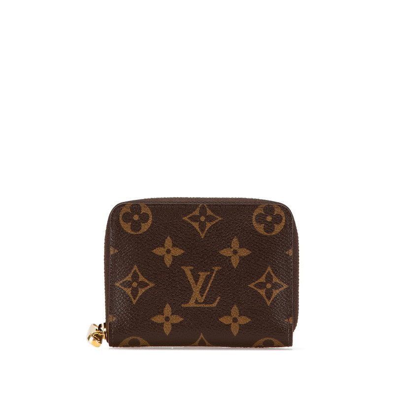 ルイ ヴィトン モノグラム ジッピー コインパース コインケース 小銭入れ M60067 ブラウン PVC レザー レディース LOUIS VUITTON 【中古】