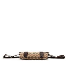 グッチ GGキャンバス ボディバッグ ウエストバッグ 145851 ベージュ ブラウン キャンバス レザー レディース GUCCI 【中古】