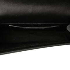 サンローラン YSLロゴ 斜め掛け チェーン ショルダーバッグ ブラック レザー レディース SAINT LAURENT 中古
