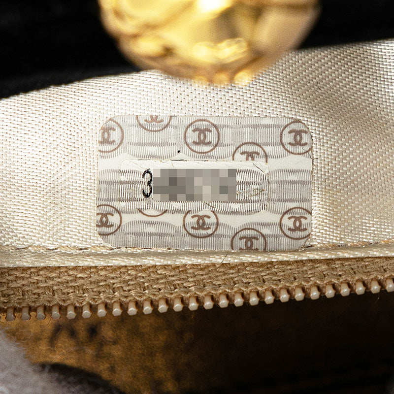 シャネル マトラッセ ココマーク ミニハンドバッグ ブラック ベロア レディース CHANEL 【中古】