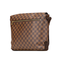 ルイ ヴィトン ダミエ ブルックリンMM 斜め掛け ショルダーバッグ N51211 ブラウン PVC レザー レディース LOUIS VUITTON 【中古】