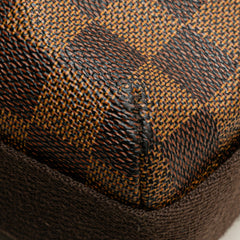 ルイ ヴィトン ダミエ ブルックリンMM 斜め掛け ショルダーバッグ N51211 ブラウン PVC レザー レディース LOUIS VUITTON 【中古】