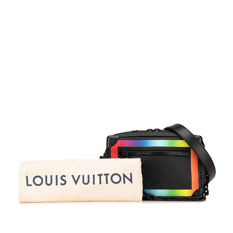 ルイ ヴィトン タイガ ミニソフトトランク ショルダーバッグ M30351 ブラック レインボー レザー レディース LOUIS VUITTON 【中古】