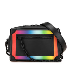 ルイ ヴィトン タイガ ミニソフトトランク ショルダーバッグ M30351 ブラック レインボー レザー レディース LOUIS VUITTON 【中古】