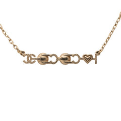 シャネル ココマーク I LOVE COCO ネックレス ゴールド メッキ フェイクパール レディース CHANEL 【中古】