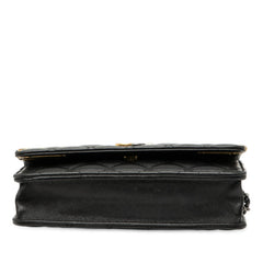 シャネル マトラッセ ココマーク ショルダーバッグ チェーンウォレット AP2508 ブラック マルチカラー ラムスキン ラインストーン レディース CHANEL 【中古】