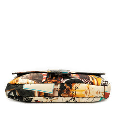 フェンディ マンマバケット ショルダーバッグ 7VA472 アイボリー ブラック マルチカラー ナイロン レザー レディース FENDI 【中古】