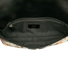 フェンディ マンマバケット ショルダーバッグ 7VA472 アイボリー ブラック マルチカラー ナイロン レザー レディース FENDI 【中古】