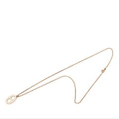 エルメス ファランドールPM ネックレス ホワイト アイボリー ピンクゴールド メッキ レディース HERMES 中古