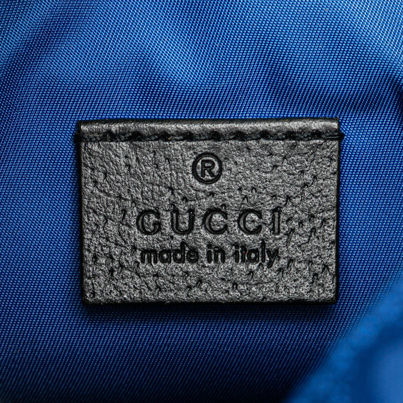 グッチ GGナイロン オフザグリッド ショルダーバッグ 643858 ブルー ブラック ナイロン レディース GUCCI 【中古】