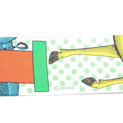 エルメス ツイリー CAVALIER EN FORMES スカーフ ホワイト マルチカラー シルク レディース HERMES 【中古】
