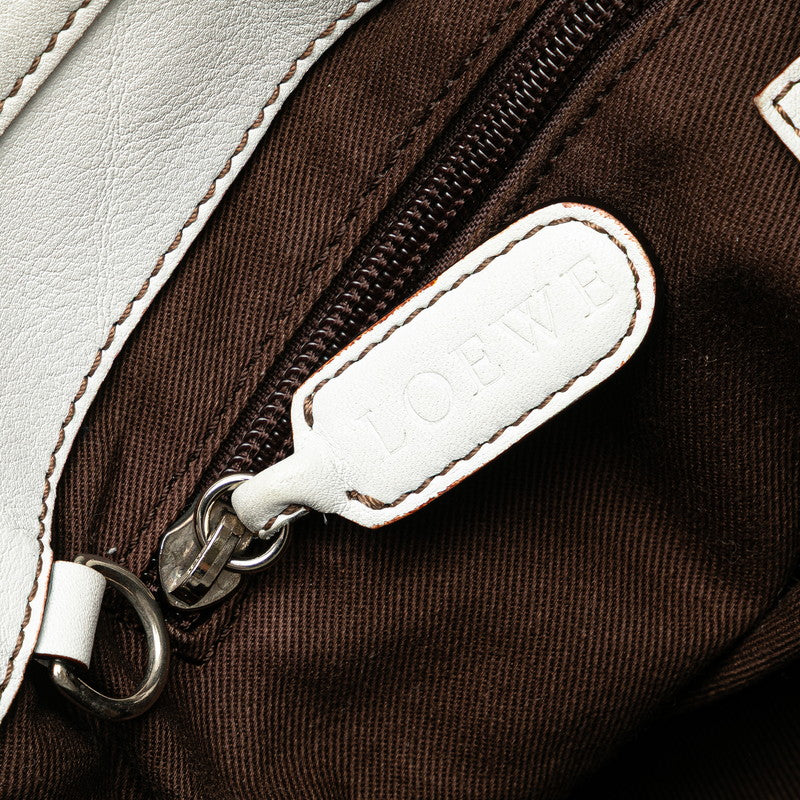 ロエベ ハンドバッグ ワンショルダーバッグ 2WAY ホワイト レザー レディース LOEWE 【中古】