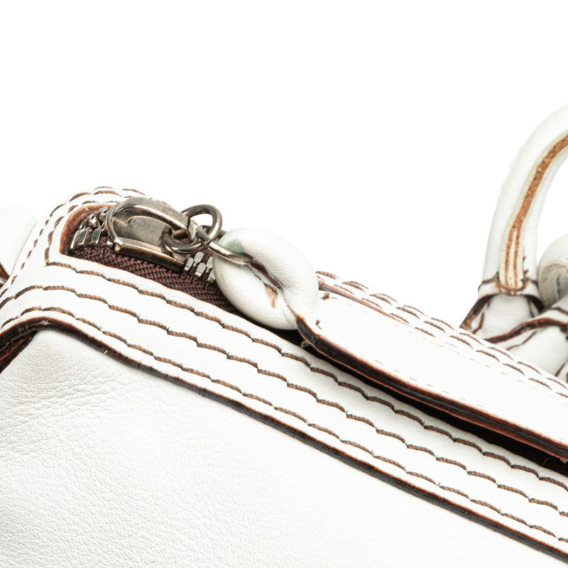 ロエベ ハンドバッグ ワンショルダーバッグ 2WAY ホワイト レザー レディース LOEWE 【中古】