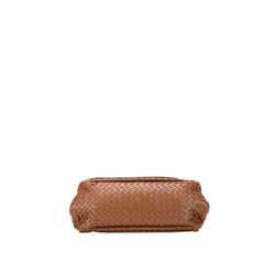 ボッテガヴェネタ イントレチャート ショルダーバッグ ブラウン レザー レディース BOTTEGAVENETA 【中古】