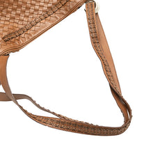 ボッテガヴェネタ イントレチャート ショルダーバッグ ブラウン レザー レディース BOTTEGAVENETA 【中古】