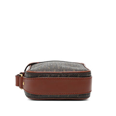 サンローラン YSL モノグラム ショルダーバッグ ブラウン PVC レザー レディース SAINT LAURENT 【中古】
