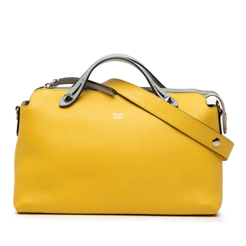 フェンディ バイザウェイ ミディアム ハンドバッグ ショルダーバッグ 2WAY 8BL124 イエロー レザー レディース FENDI 【中古】