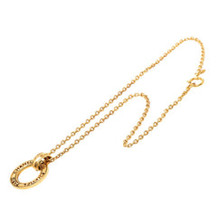 シャネル サークルロゴ ロングネックレス ゴールド メッキ レディース CHANEL 【中古】