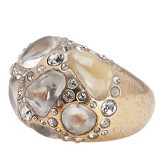 シャネル リング 指輪 ゴールド メッキ ラインストーン レディース CHANEL 【中古】