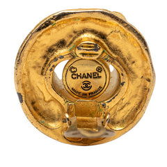 シャネル ラウンド ビジュー イヤリング ゴールド メッキ フェイクパール レディース CHANEL 【中古】