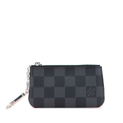 ルイ ヴィトン ダミエグラフィット ポシェット クレ コインケース N60155 ブラック PVC レザー メンズ LOUIS VUITTON 【中古】
