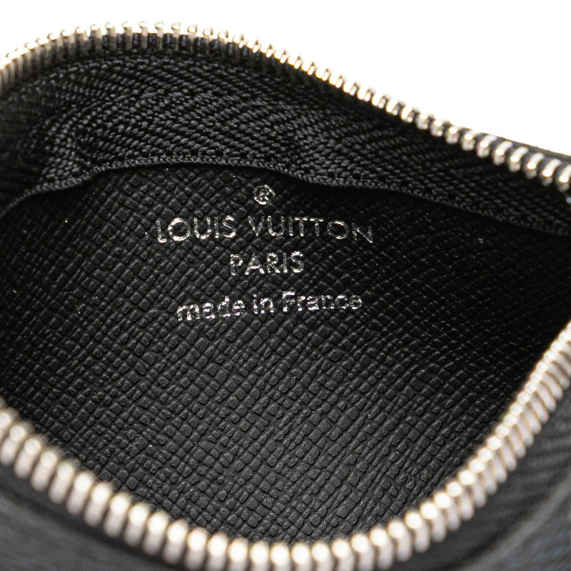 ルイ ヴィトン ダミエグラフィット ポシェット クレ コインケース N60155 ブラック PVC レザー メンズ LOUIS VUITTON 【中古】