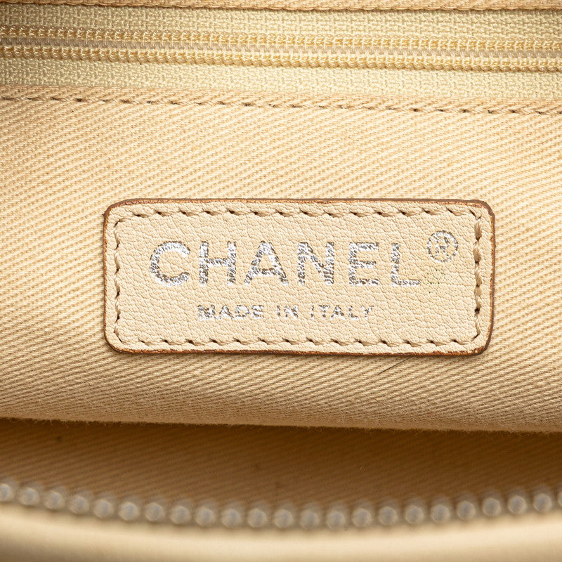 シャネル チョコバー ココマーク ハンドバッグ ベージュ レザー レディース CHANEL 【中古】