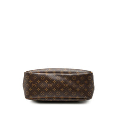 ルイ ヴィトン モノグラム ドーヴィル ハンドバッグ M47270 ブラウン PVC レザー レディース LOUIS VUITTON 【中古】
