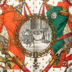 エルメス カレ90 ナポレオン NAPOLEON スカーフ マルチカラー シルク レディース HERMES 【中古】