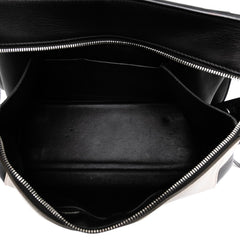 セリーヌ エッジ ミディアム ハンドバッグ ブラック ホワイト レザー レディース CELINE 【中古】