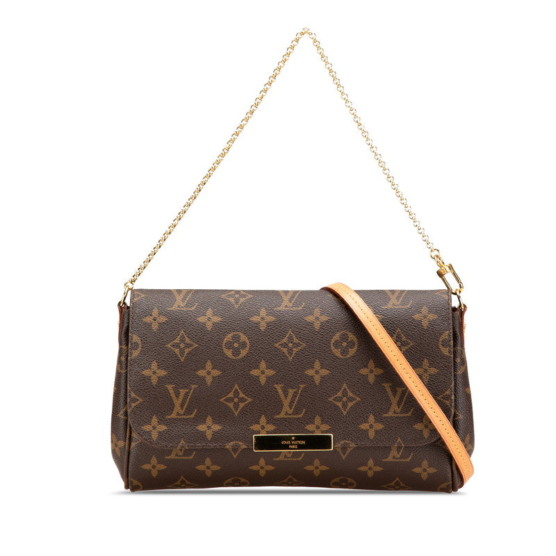 ルイ ヴィトン モノグラム フェイボリットMM ハンドバッグ ショルダーバッグ 2WAY M40718 ブラウン PVC レザー レディース LOUIS VUITTON 【中古】