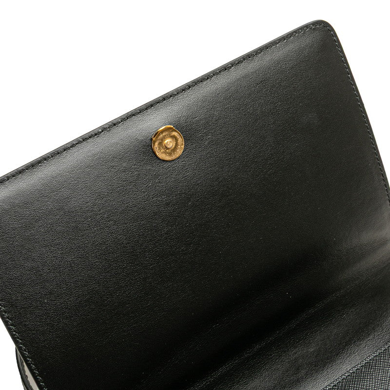プラダ チェーン ショルダーバッグ ブラック サフィアーノレザー レディース PRADA 【中古】