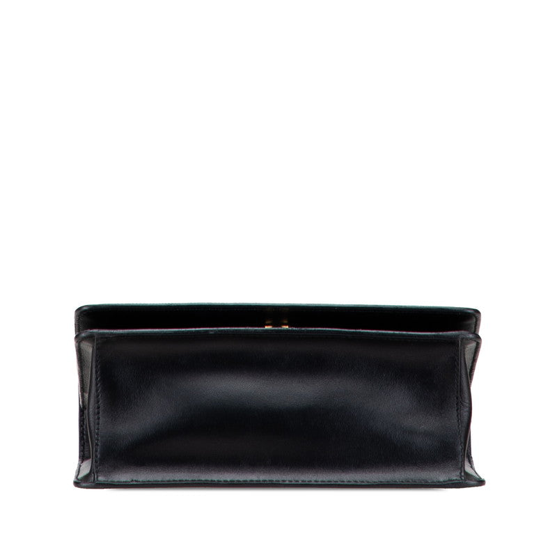 プラダ チェーン ショルダーバッグ ブラック サフィアーノレザー レディース PRADA 【中古】