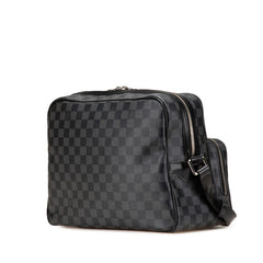 ルイ ヴィトン ダミエ グラフィット イオ 斜め掛け ショルダーバッグ N45252 ブラック PVC レザー メンズ LOUIS VUITTON 【中古】