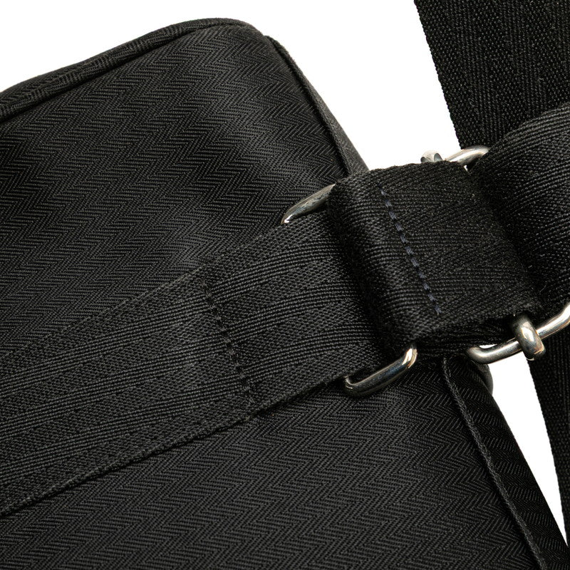 エルメス アカプルコ サックアド リュック バックパック ブラック トワルシェブロン メンズ HERMES 【中古】