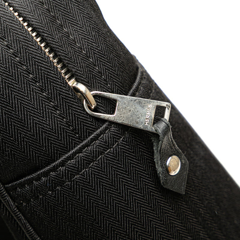 エルメス アカプルコ サックアド リュック バックパック ブラック トワルシェブロン メンズ HERMES 【中古】