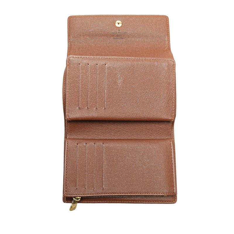 ルイ ヴィトン モノグラム ポルトフォイユ アレクサンドラ 三つ折り財布 M60047 ブラウン PVC レディース LOUIS VUITTON 【中古】