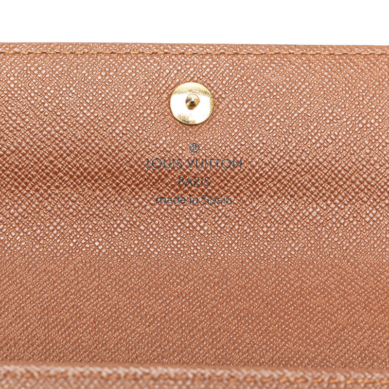 ルイ ヴィトン モノグラム ポルトフォイユ アレクサンドラ 三つ折り財布 M60047 ブラウン PVC レディース LOUIS VUITTON 【中古】