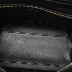 セリーヌ ラゲージ ナノショッパー ハンドバッグ ショルダーバッグ 2WAY ベージュ ブラック キャンバス レザー レディース CELINE 【中古】