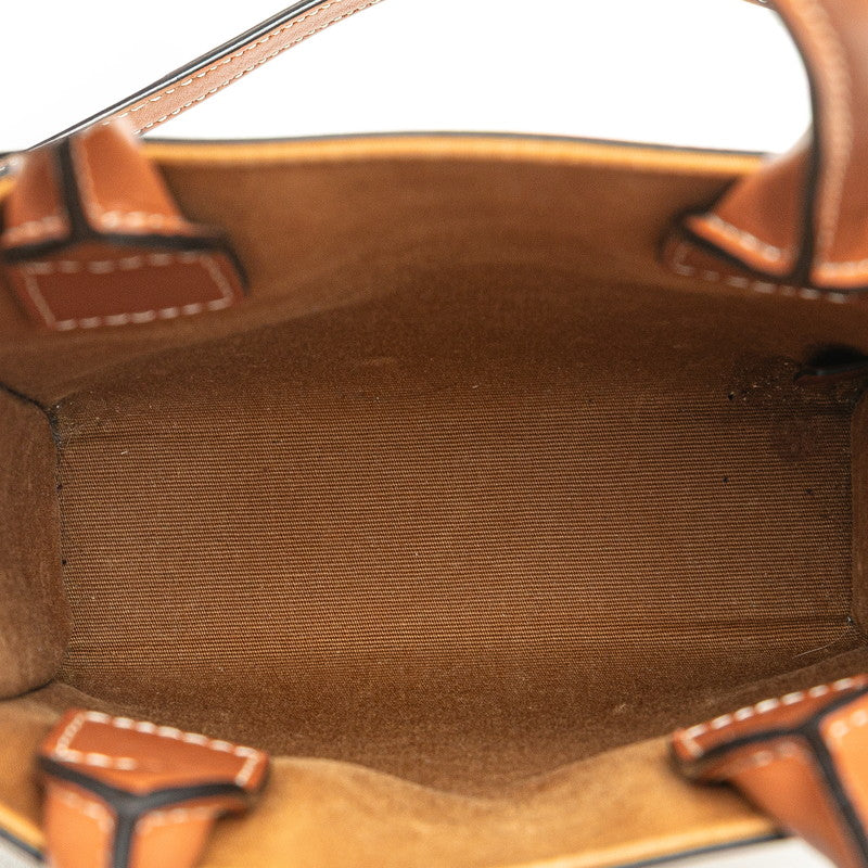 セリーヌ トリオンフ バーティカルカバ ミニ トートバッグ ショルダーバッグ 2WAY ブラック ブラウン PVC レザー レディース CELINE 【中古】