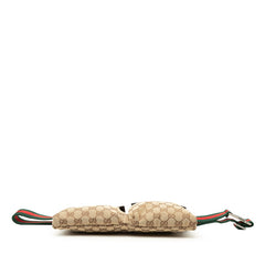 グッチ GGキャンバス ボディバッグ ウエストバッグ 28566 ベージュ ブラウン キャンバス レザー レディース GUCCI 【中古】