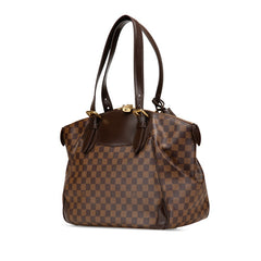 ルイ ヴィトン ダミエ ヴェローナGM ハンドバッグ N41119 ブラウン PVC レザー レディース LOUIS VUITTON 【中古】