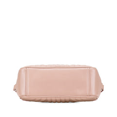 プラダ ダイアグラム 斜め掛け チェーン ショルダーバッグ 1BH803 ピンクベージュ レザー レディース PRADA 【中古】
