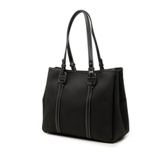サルヴァトーレフェラガモ ハンドバッグ トートバッグ D21 3425 ブラック キャンバス レザー レディース Salvatore Ferragamo 中古