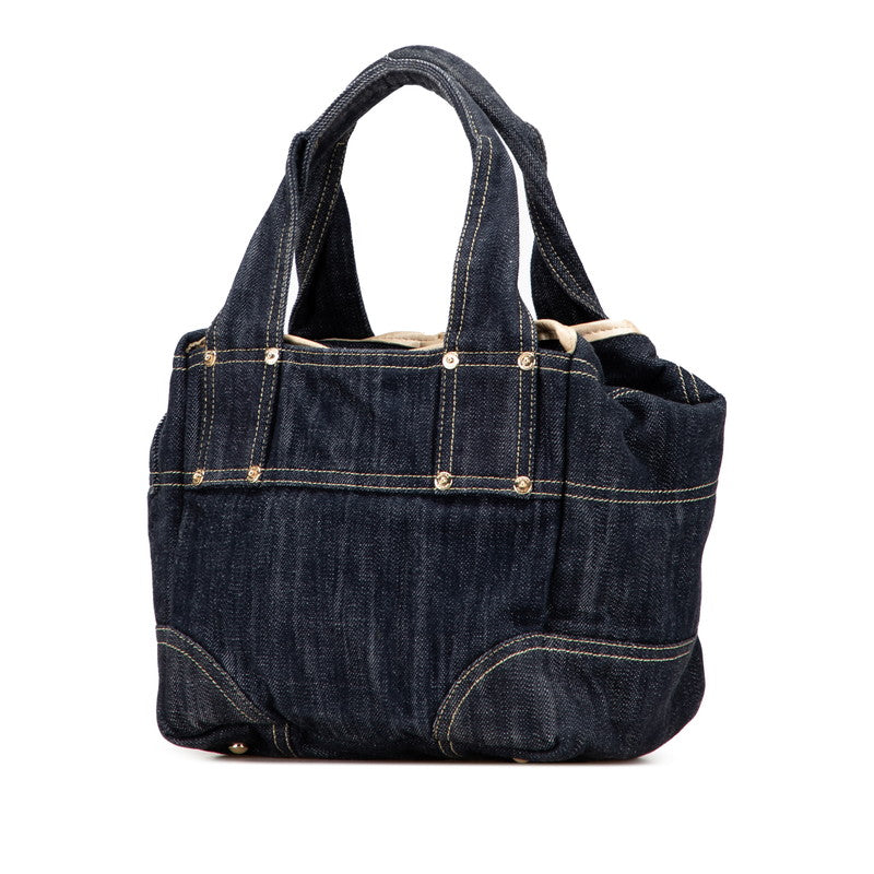 シャネル スパークリングデニム ココマーク ハンドバッグ A31985 インディゴブルー デニム レディース CHANEL 【中古】