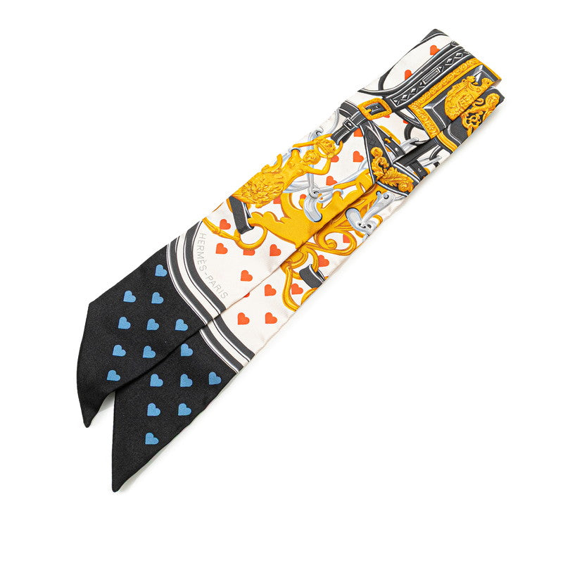 エルメス ツイリー BRIDES de GALA LOVE スカーフ ホワイト マルチカラー シルク レディース HERMES 【中古】