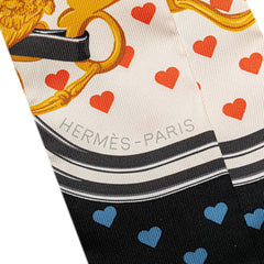 エルメス ツイリー BRIDES de GALA LOVE スカーフ ホワイト マルチカラー シルク レディース HERMES 【中古】