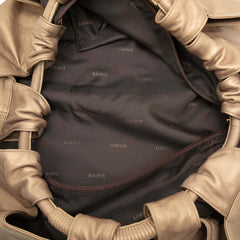ロエベ アナグラム ナッパアイレ ハンドバッグ ゴールド レザー レディース LOEWE 【中古】
