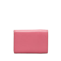 バレンシアガ ミニ ペーパーウォレット 二つ折り財布 391446 ピンク レザー レディース BALENCIAGA 【中古】